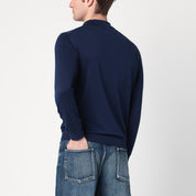 Polo en coton bleu Drumohr