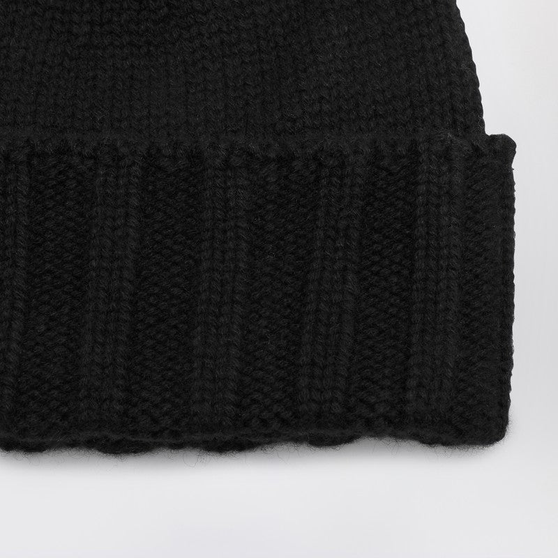 Drumohr Black cashmere beret