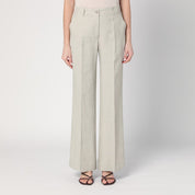 P.A.R.O.S.H. Palazzo trousers in greige linen blend
