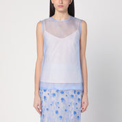P.A.R.O.S.H. Sky blue silk tank top