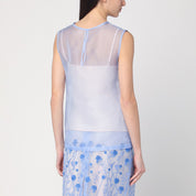 P.A.R.O.S.H. Sky blue silk tank top