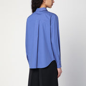 Chemise PAROSH en coton brodé en popeline bleu clair