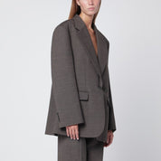 P.A.R.O.S.H. Chestnut-coloured wool blend jacket