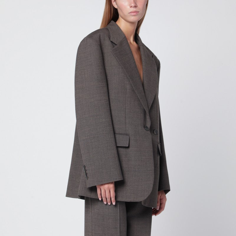 P.A.R.O.S.H. Chestnut-coloured wool blend jacket
