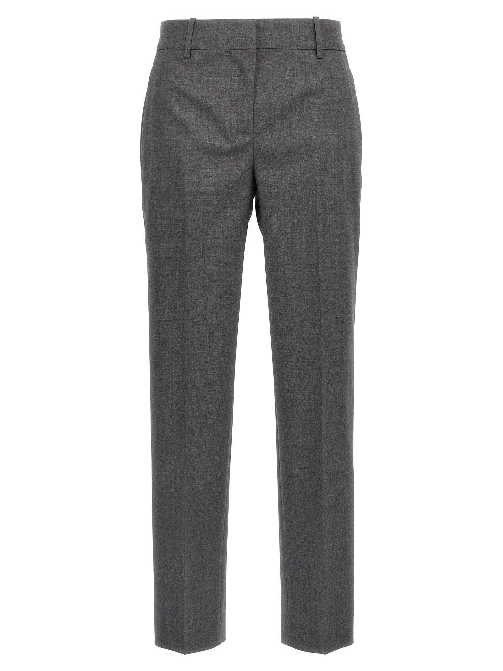 Ermanno Scervino Wool Trousers — Gray Straight Leg