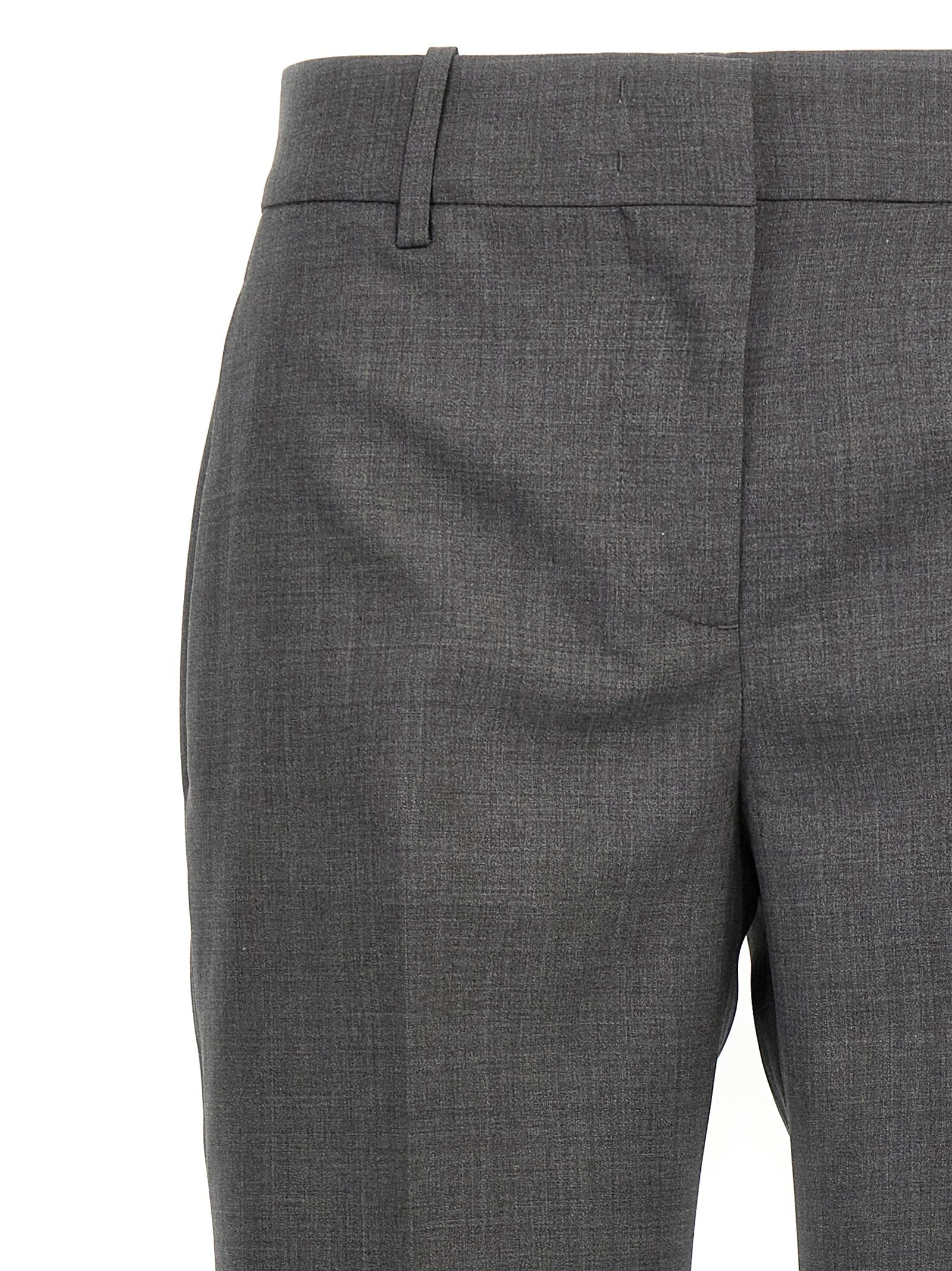 Ermanno Scervino Wool Trousers — Gray Straight Leg