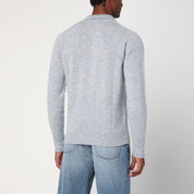 Drumohr Grey lambswool polo
