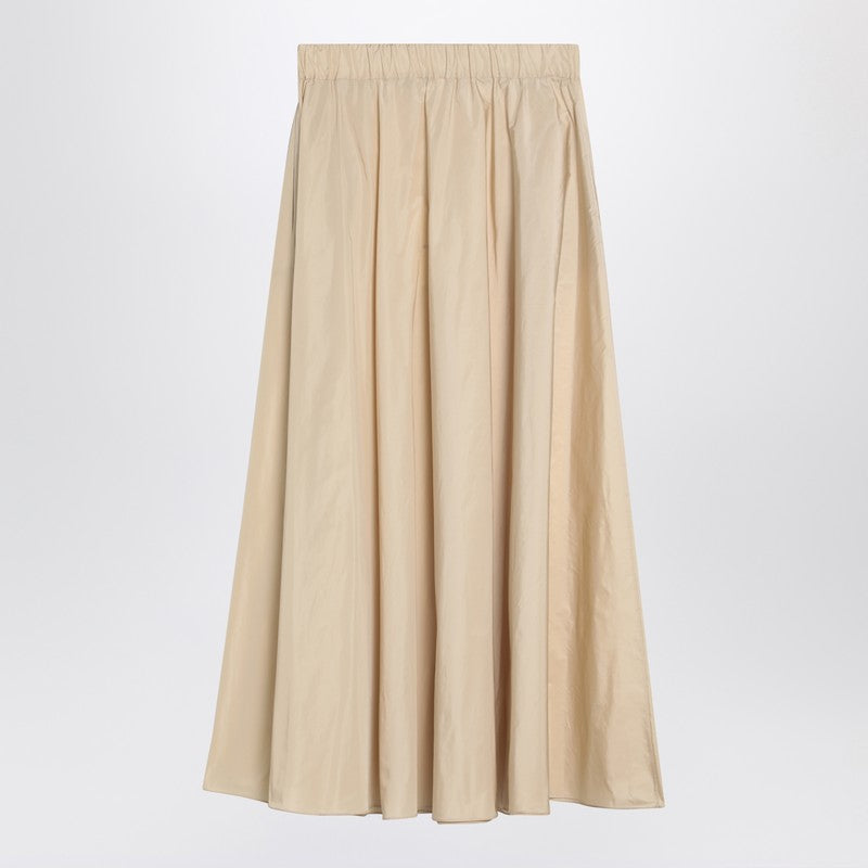 P.A.R.O.S.H. Beige flounced midi skirt