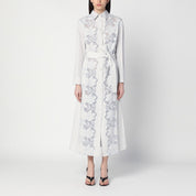 P.A.R.O.S.H. Light grey shirt dress with embroidery