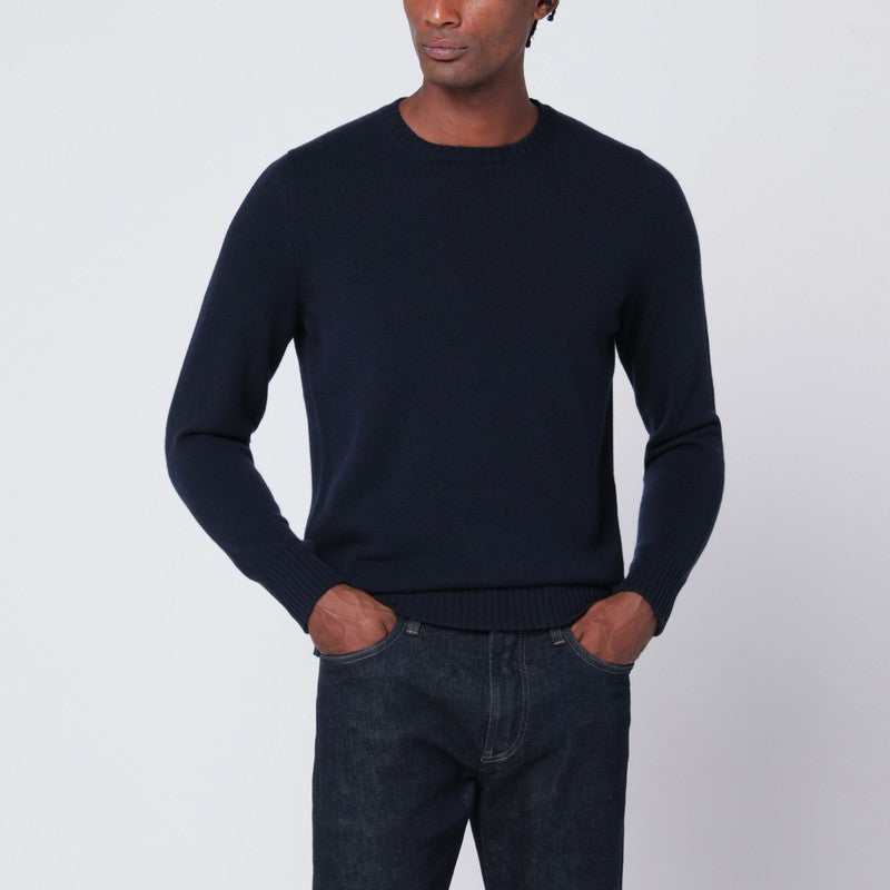 Drumohr Navy blue cashmere sweater