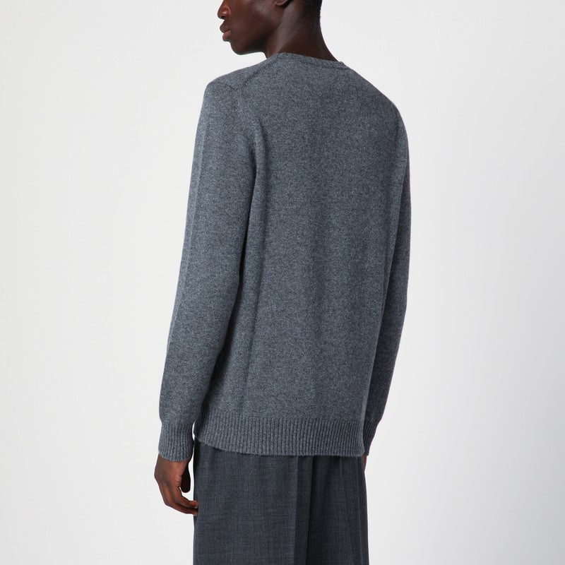 Drumohr Grey crew-neck sweater in cashmere