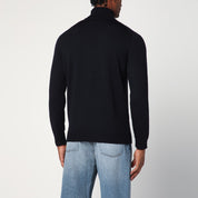 Drumohr Navy blue wool turtleneck sweater