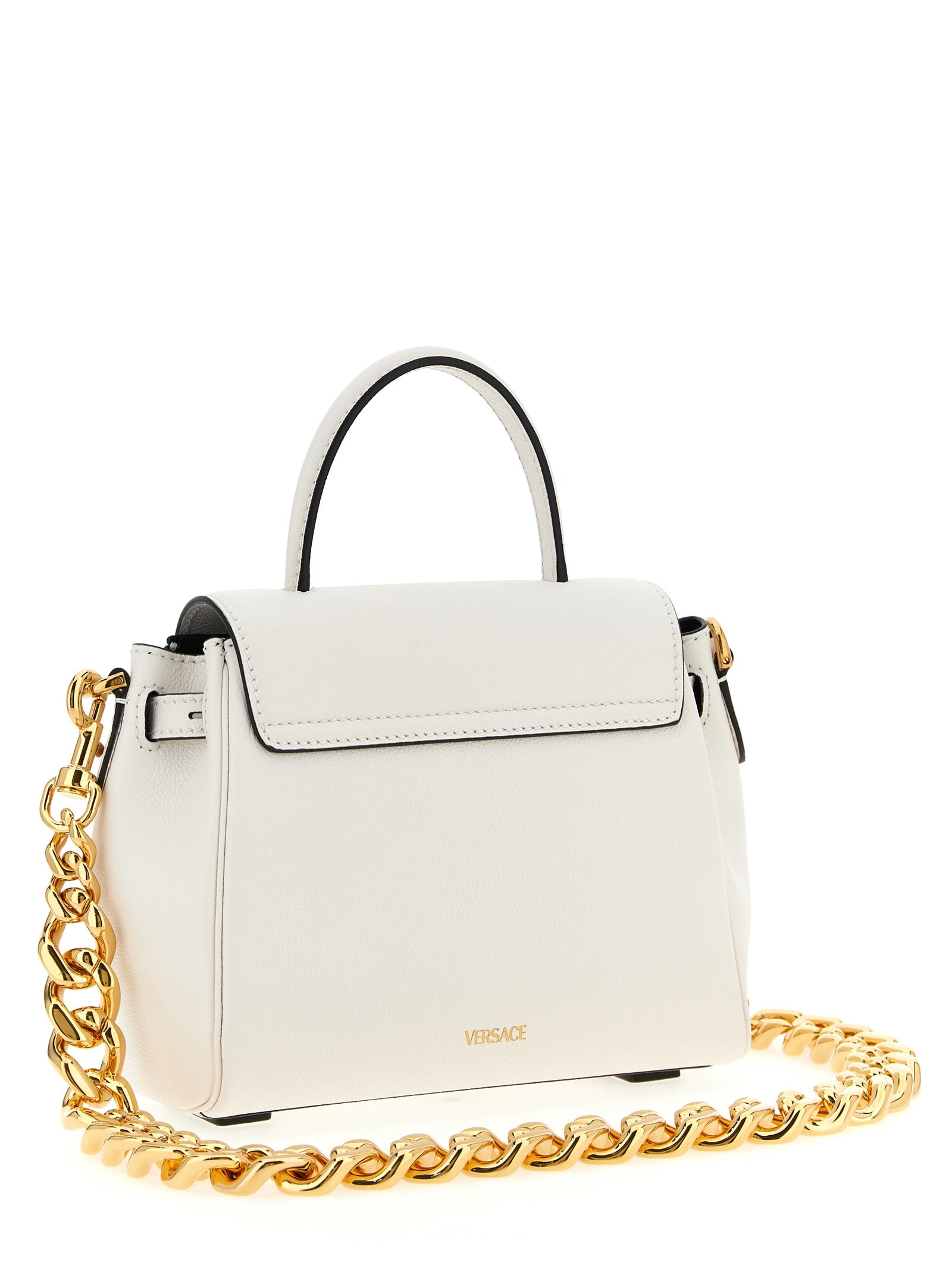 Versace Medusa Handbag — White Leather Shoulder Bag