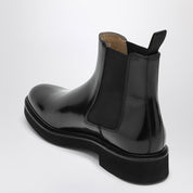 Doucal''s Black leather Beatles ankle boot
