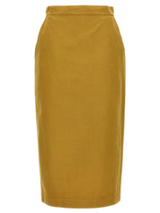 Max Mara Denver Skirt — Yellow Longuette Skirts