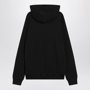 Sweat à capuche en coton noir Balmain avec logo