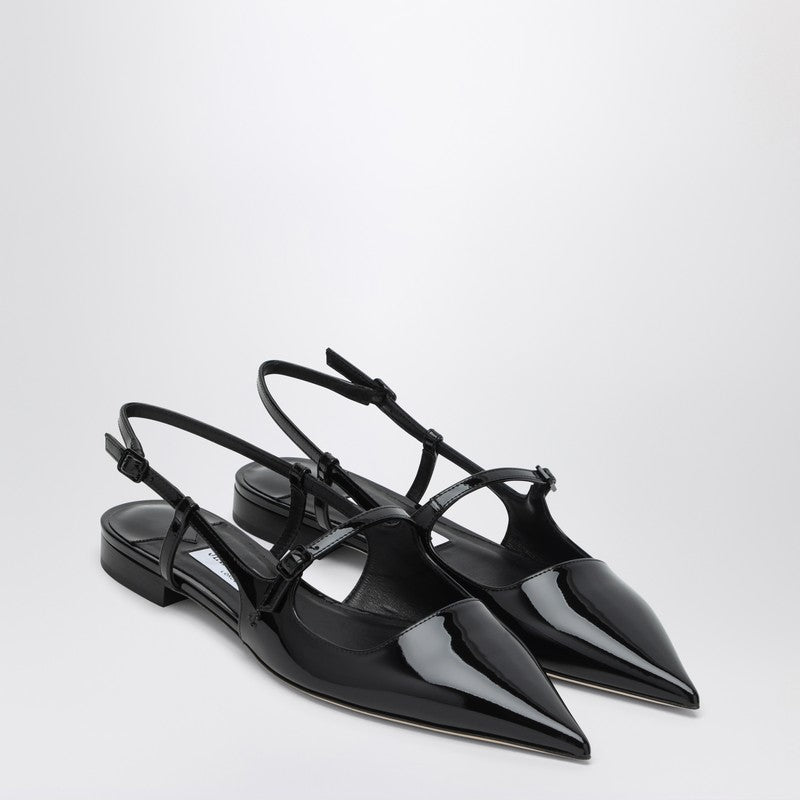 Jimmy Choo Didi Slingback — Black Patent Leather Flats
