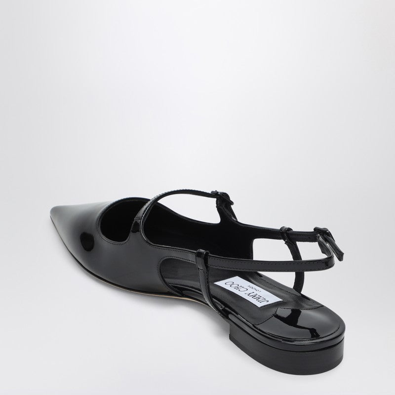 Jimmy Choo Didi Slingback — Black Patent Leather Flats