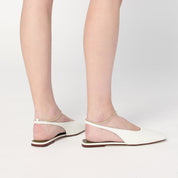 MARIA LUCA Ivory Augusta slingback — Ivory leather slingback