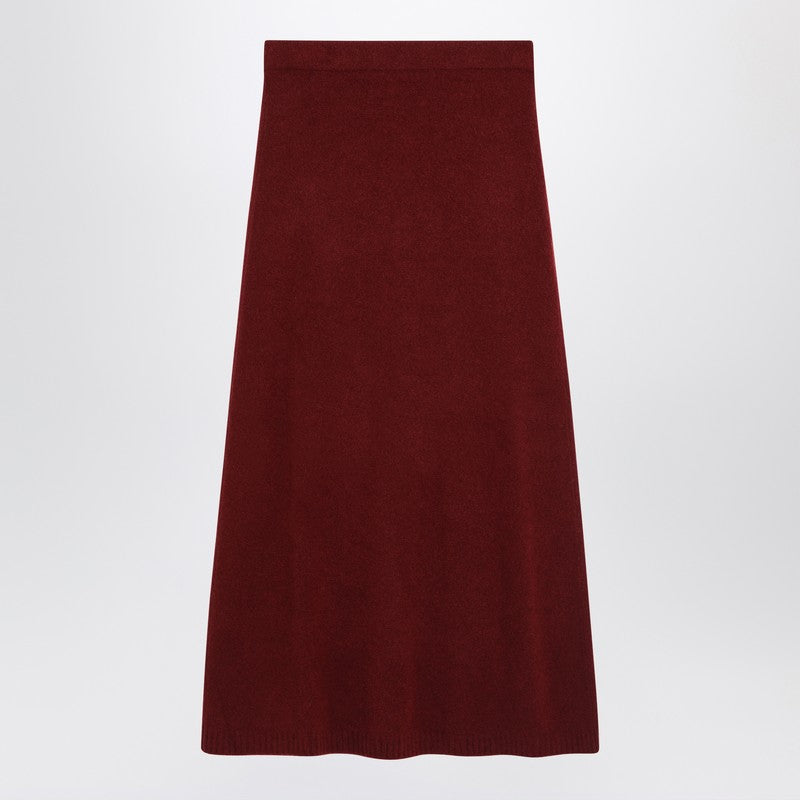 Max Mara Raspberry skirt in stretch cashmere knit