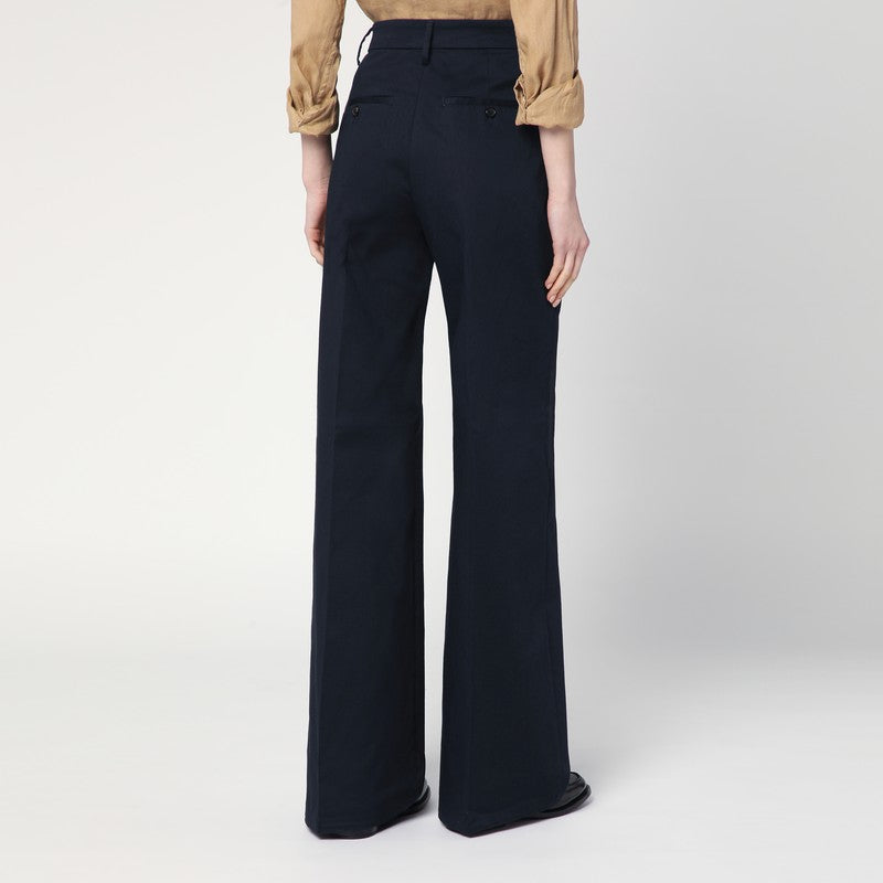 DÉPARTEMENT 5 Pantalon large en coton bleu marine Misa