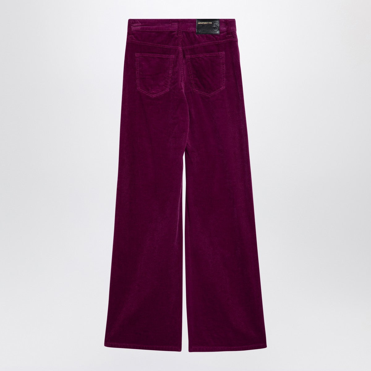 Purple Corduroy Palazzo Trousers — High‑Waisted Elegance