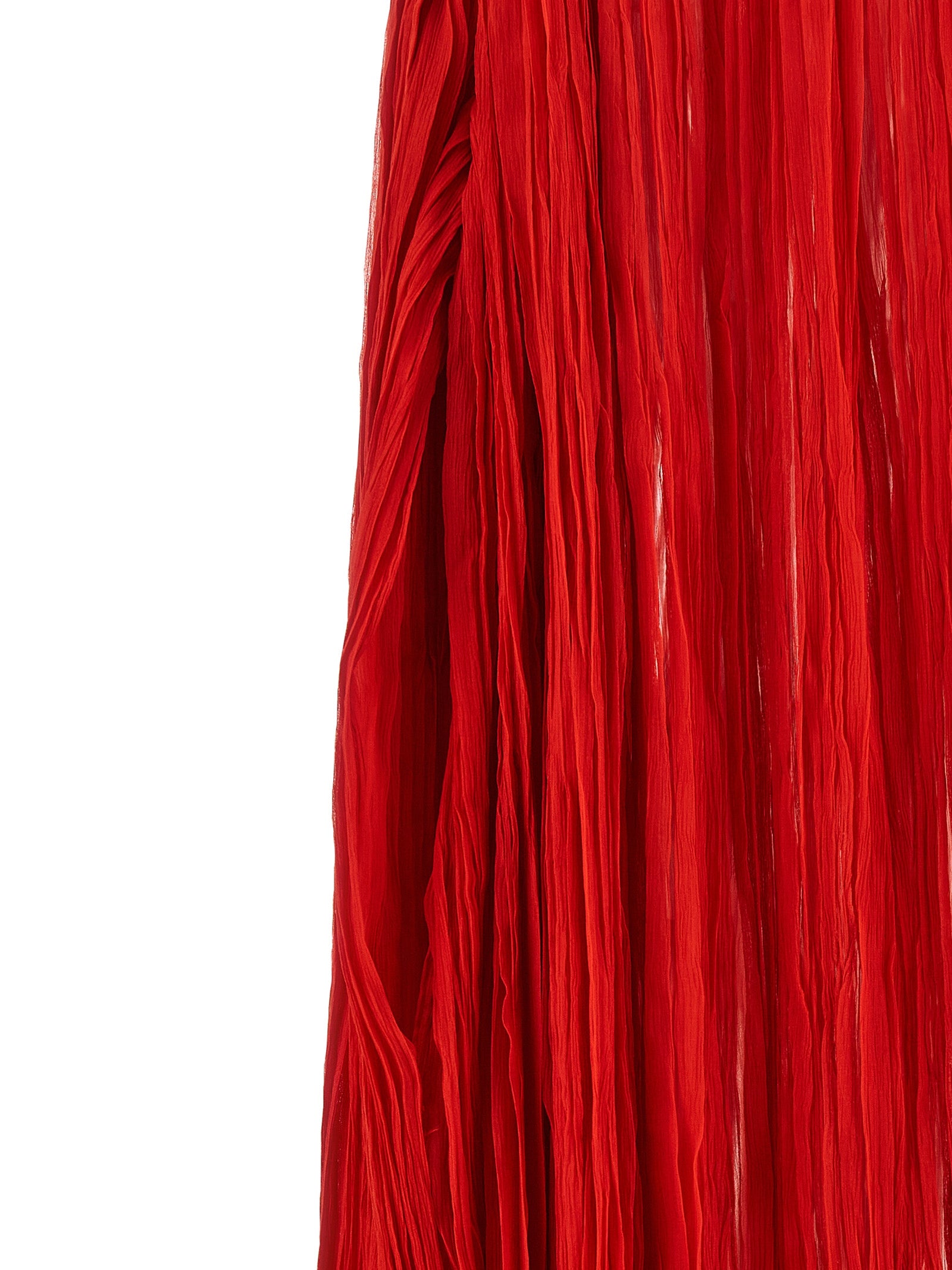 Federica Bonifaci Pleated Cape Dress - Red, One Size