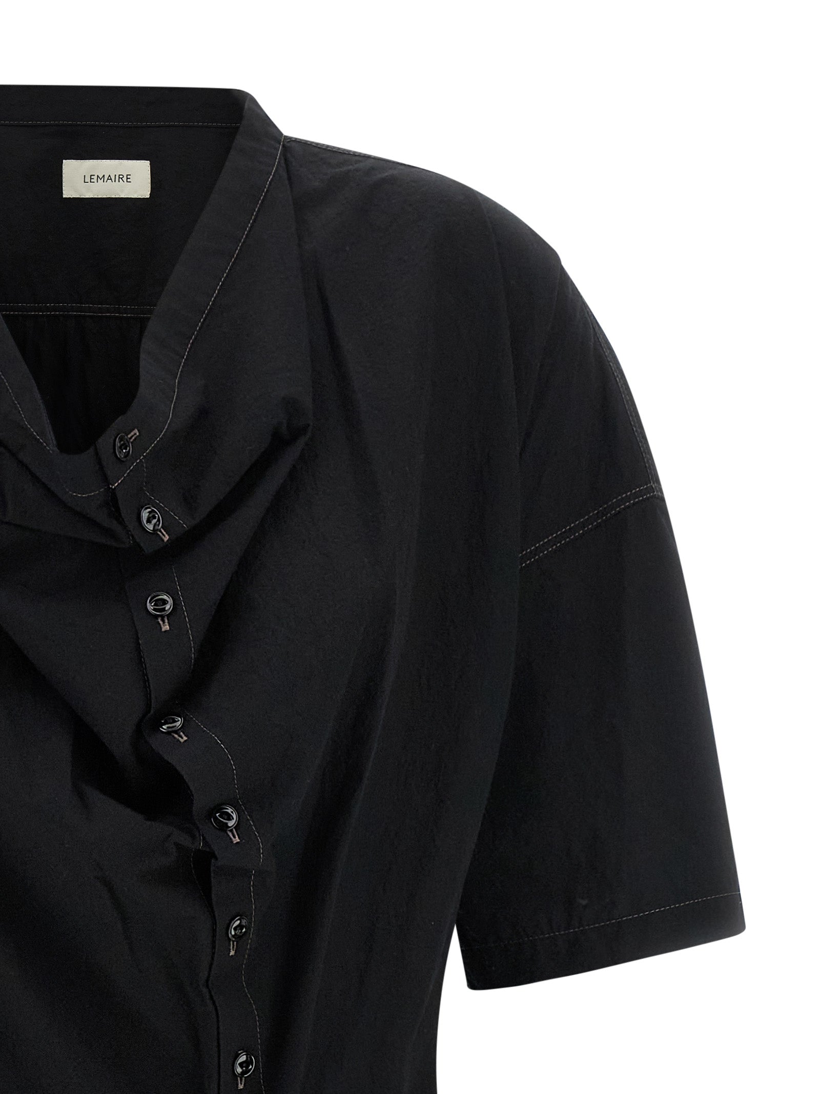 Lemaire Soft Collar Dress – Black Midi Dress