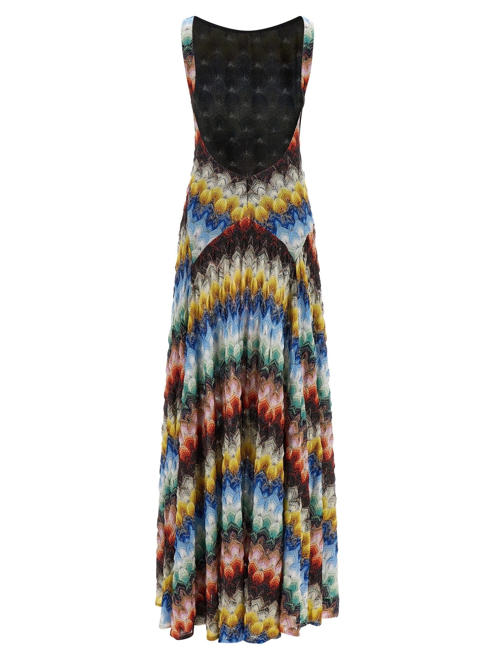 Missoni Sleeveless Dress — Multicolor Knit Maxi