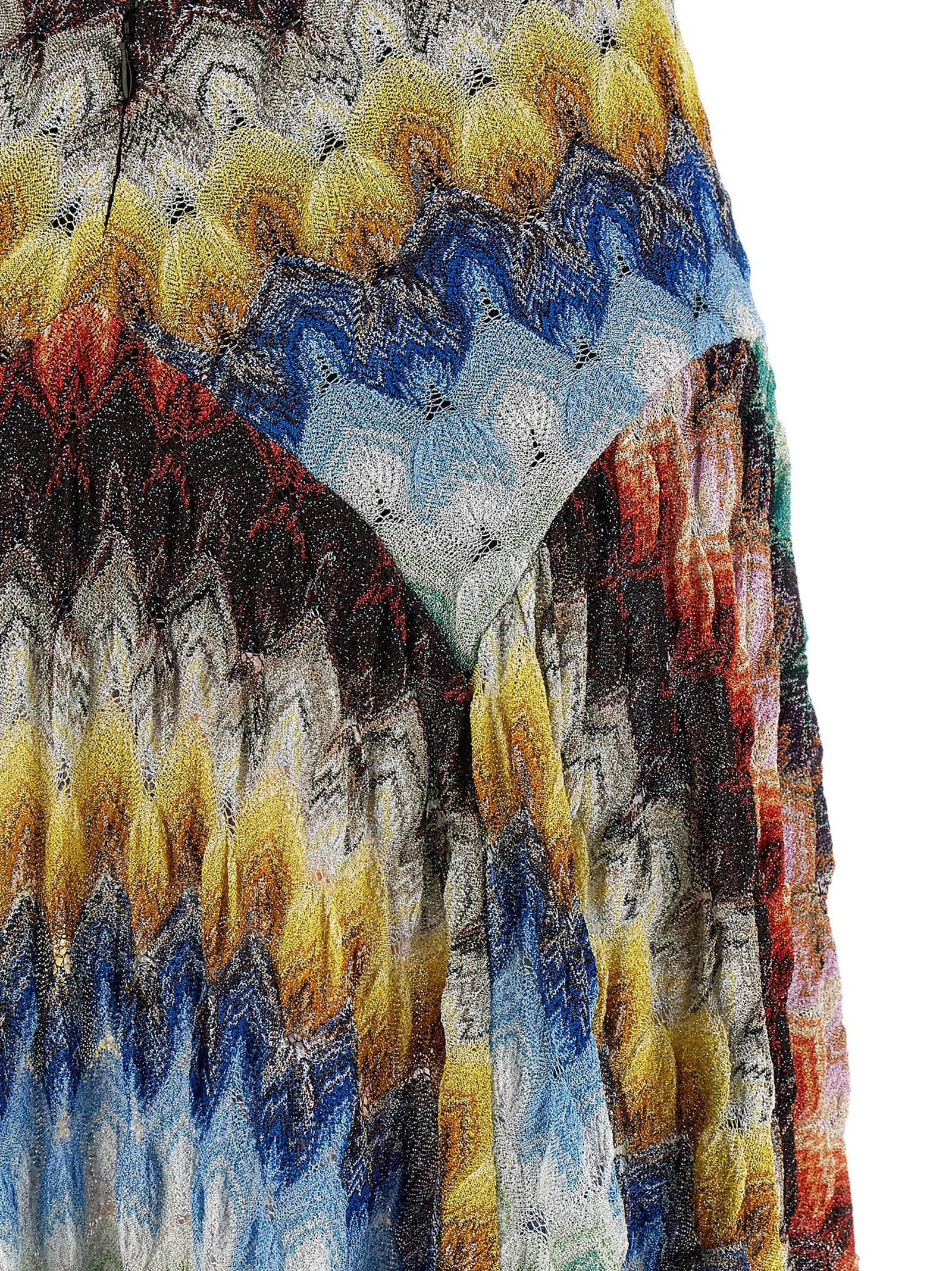 Missoni Sleeveless Dress — Multicolor Knit Maxi