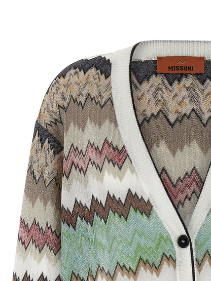 Missoni Snake Lamé Viscose Cardigan — Knitwear