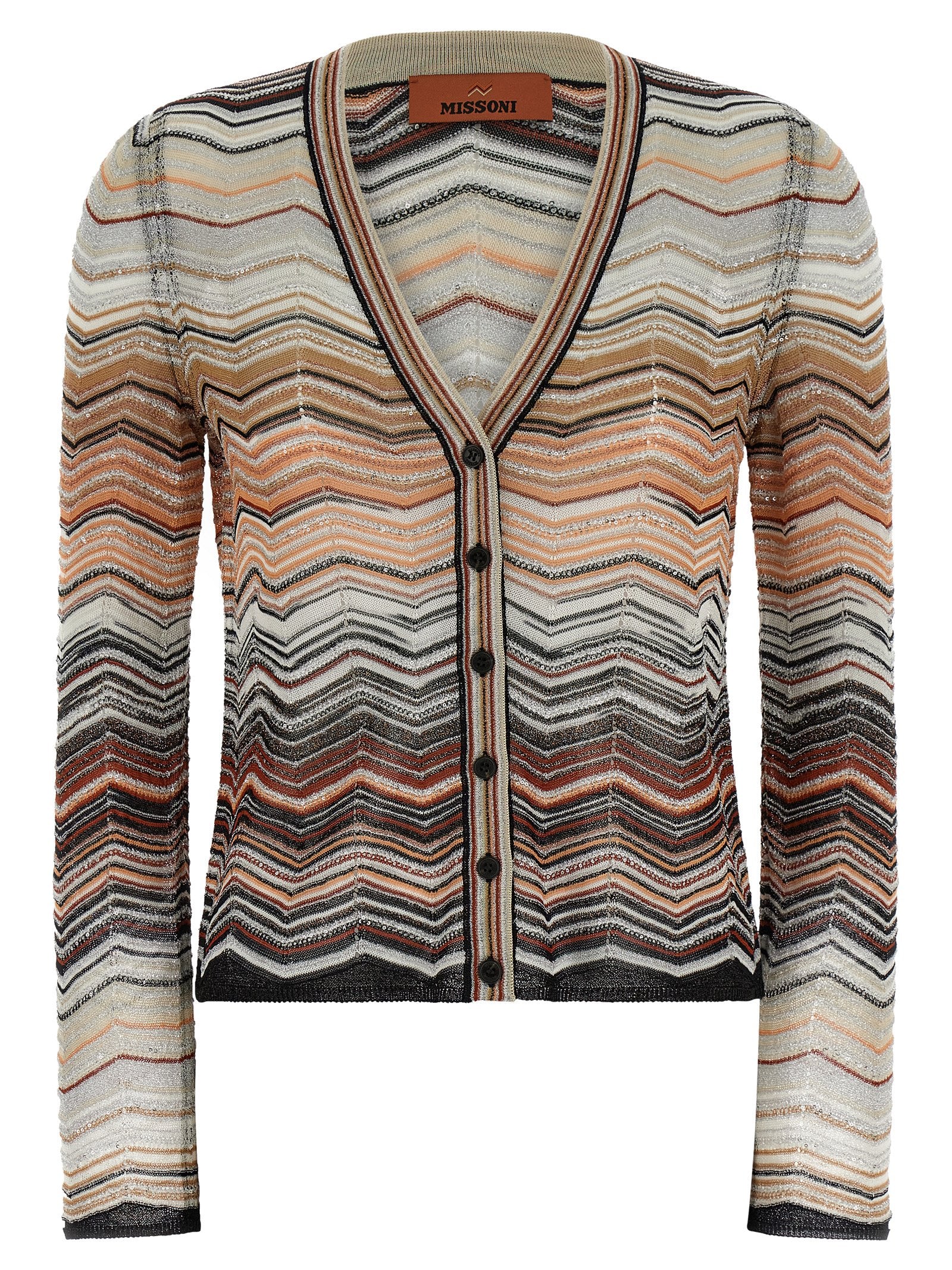 Missoni Chevron Lamé Cardigan – Women's Knitwear