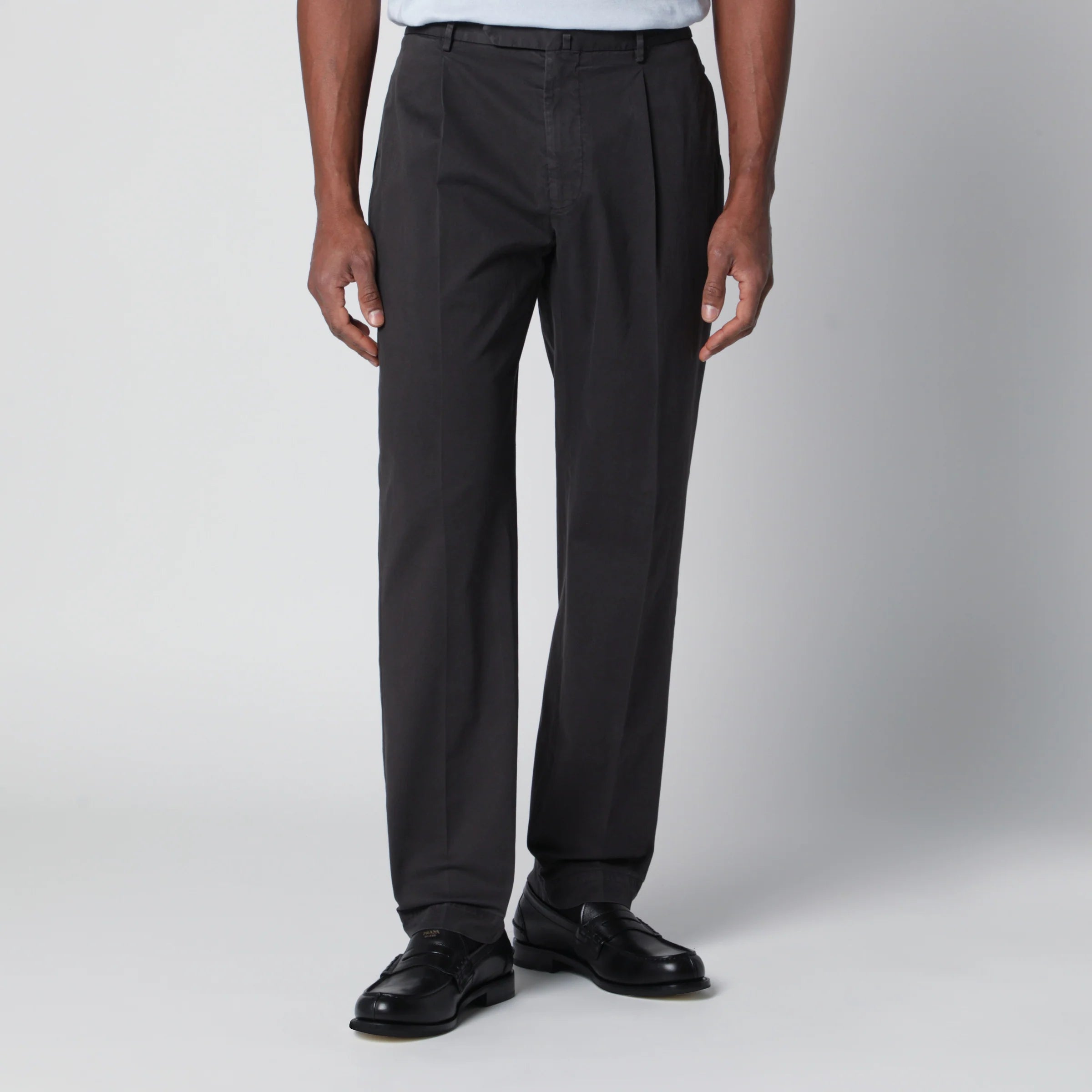 Santaniello Black cotton trousers
