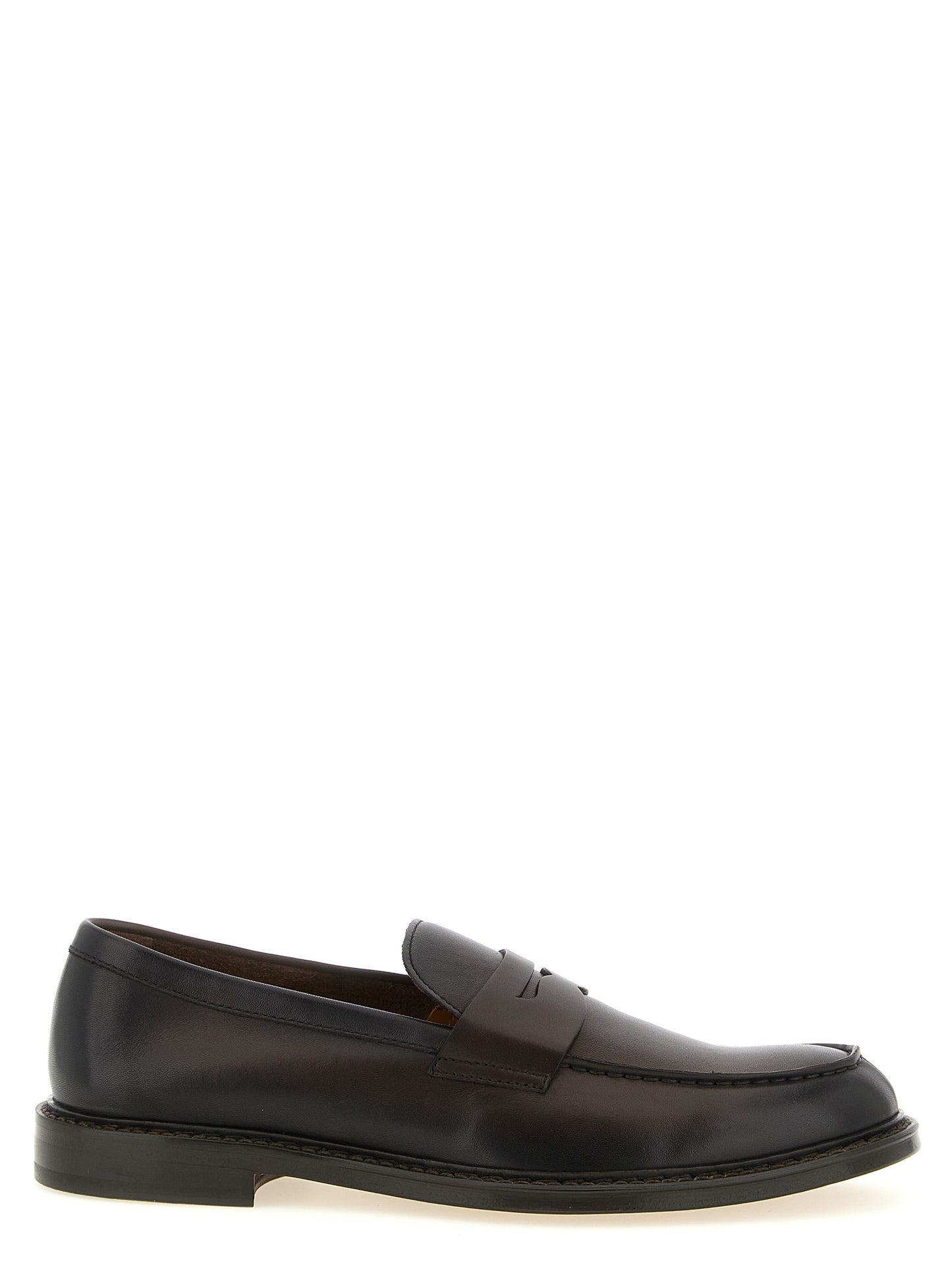Doucal's Leather Moccasins — Brown Loafers for Men
