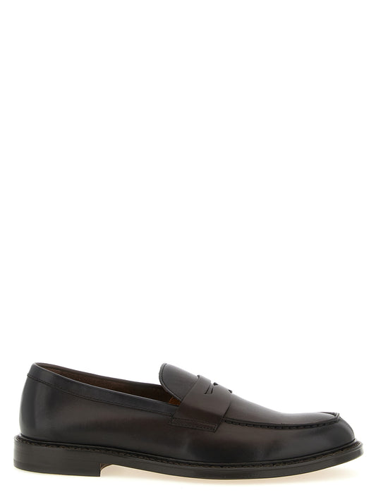 Doucal's Leather Moccasins — Brown Loafers for Men