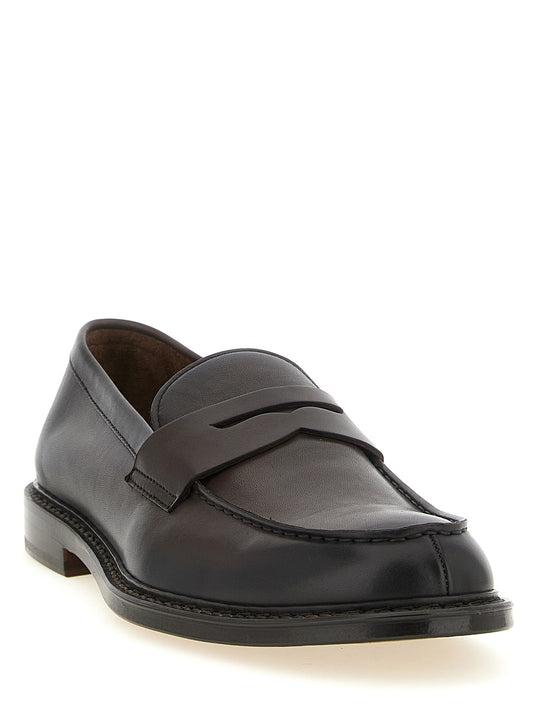 Doucal's Leather Moccasins — Brown Loafers for Men