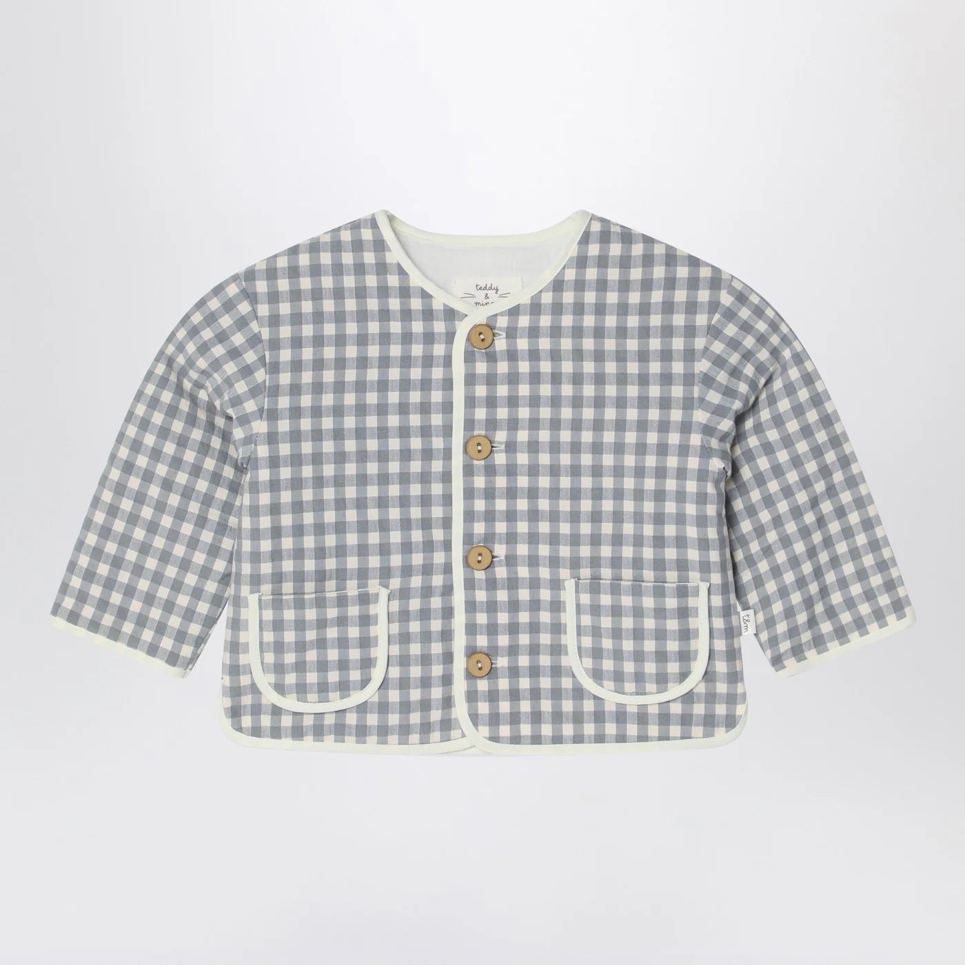 Teddy & Minou Gray/White Vichy Jacket | Outerwear