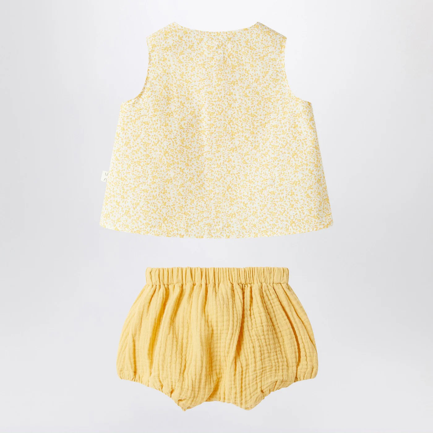 Teddy & Minou Yellow Floral Baby Outfit — 2-Piece Set