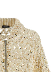 Peserico Sequin Mesh Cardigan