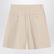 Weekend Max Mara Beige Bermuda shorts in cotton and linen
