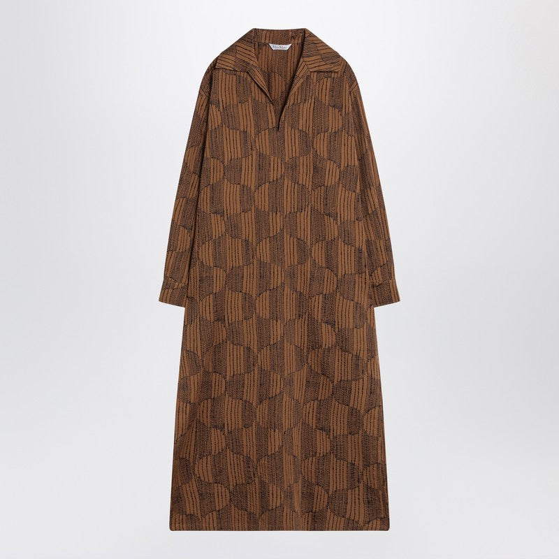 Max Mara olive green shirt dress in cotton