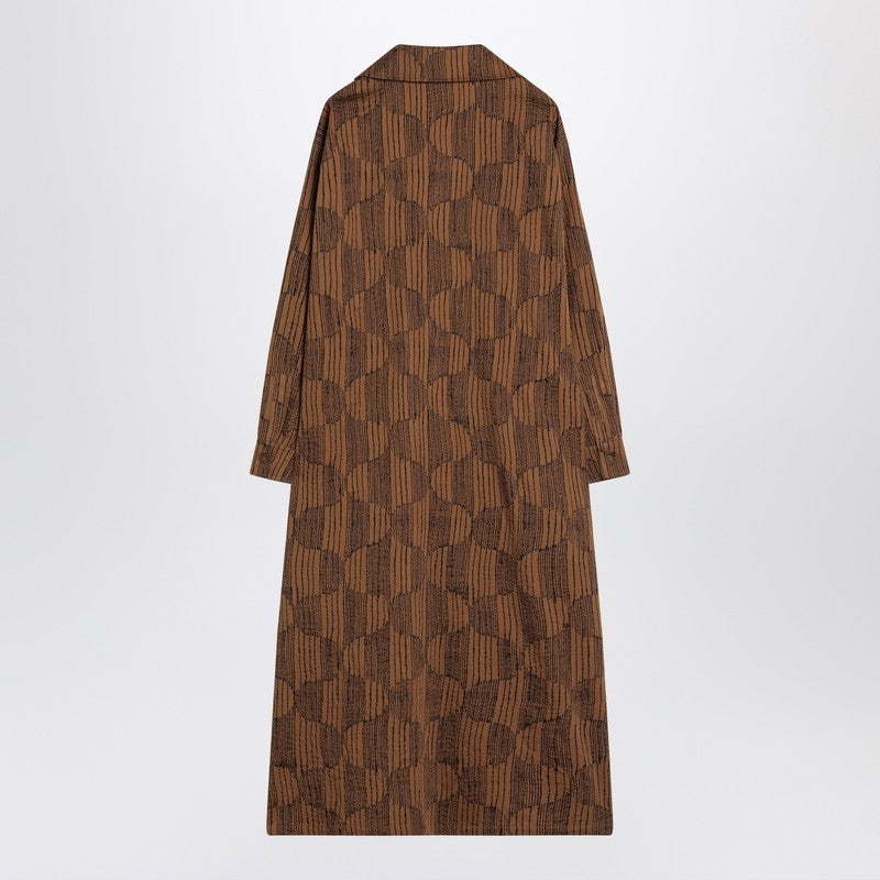 Max Mara olive green shirt dress in cotton