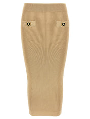 Balmain Ribbed Midi Skirt