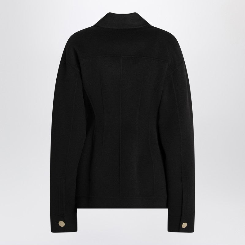 Sportmax Single-breasted black wool jacket