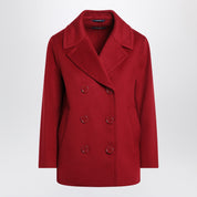Manteau court en laine bordeaux S Max Mara