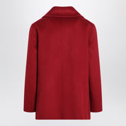 Manteau court en laine bordeaux S Max Mara