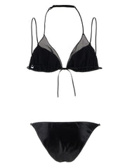 Allis Ella Bikini — Black Satin Lycra Triangle