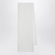 Destin White silk and cashmere-blend scarf