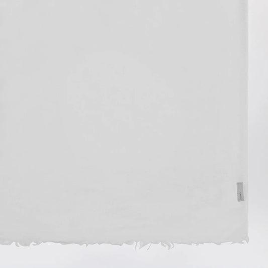Destin White silk and cashmere-blend scarf