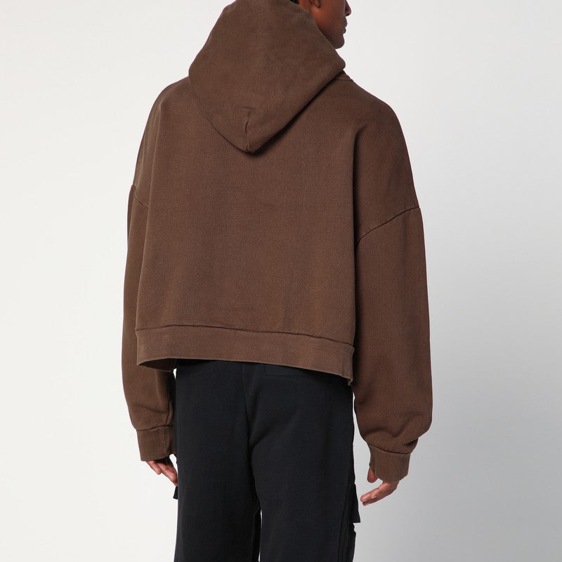 Sweat-shirt marron Entire Studios en coton coupe oversize